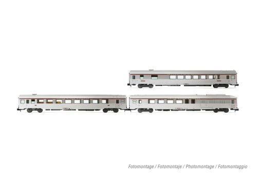 Arnold HN4444 SNCF 3er-Set TEE Paris – Ruhr A4Dtux + Vru + A3rtu silbrig  Ep.IV